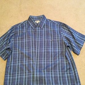 Haggar Short Sleeve Button Down Shirt Mens Large